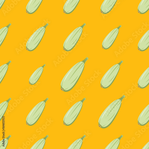 Squash vector seamless pattern. Cartoon vegetable stylish texture. Repeating squash vegetables seamless pattern background for eco bio vegetables design and web © keltmd