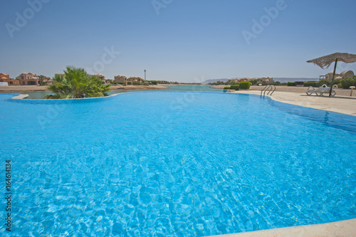 Swimming pool at at luxury tropical holiday villa © Paul Vinten