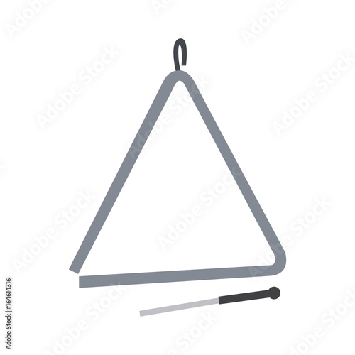 Isolated triangle instrument on a white background, Vector illustration