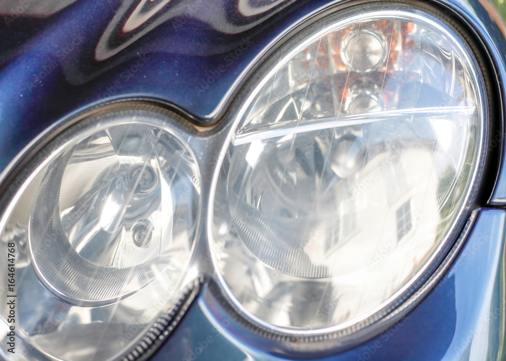 Autoscheinwerfer, rund, Detail Autoscheinwerfer, rund, Detail