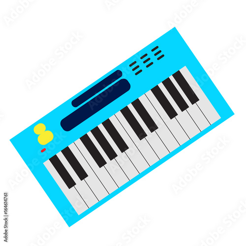 Isolated keyboard instrument on a white background, Vector illustration