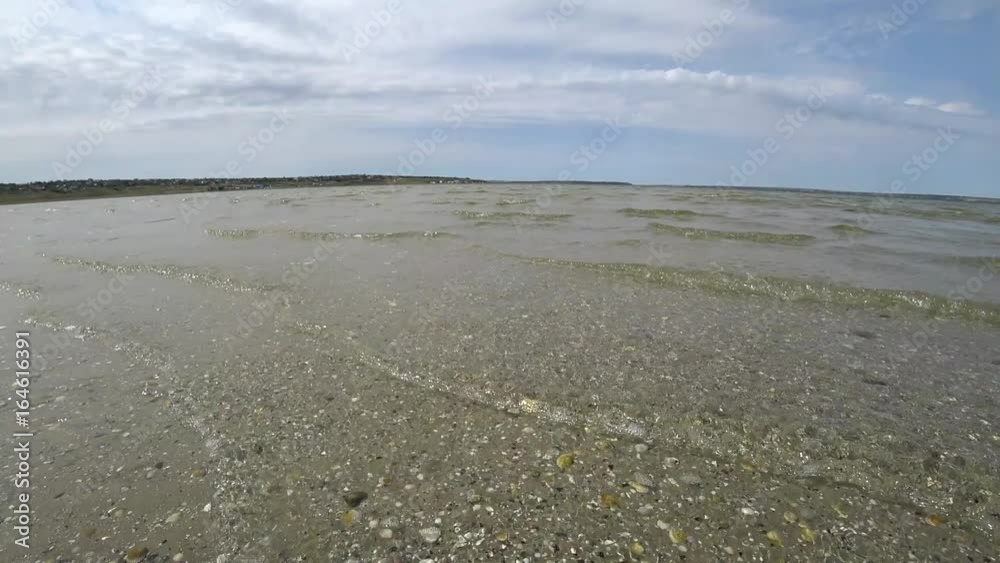 Sea waves and beautiful sky