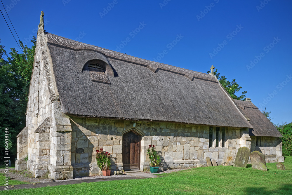 Ancient Thatched Church in Lincolnshire,UK Ancient Thatched Church in Lincolnshire,UK