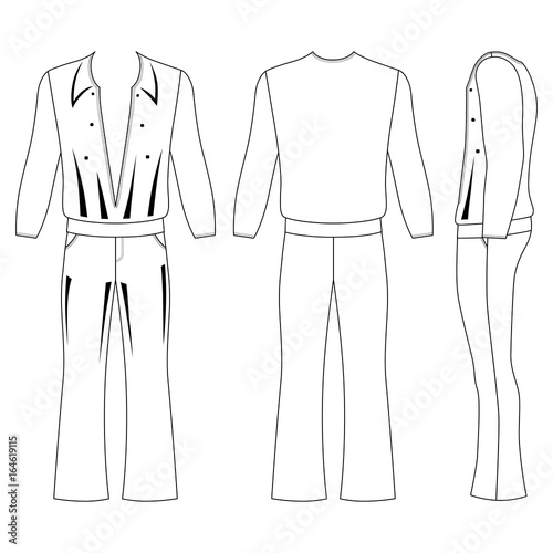 Flare man pants and long sleeve t-shirt