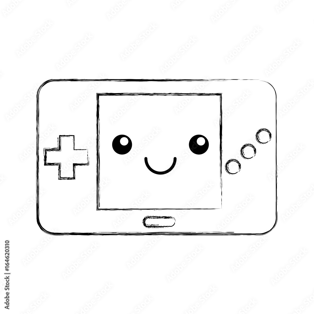 Portable video game console kawaii character vector illustration design Portable video game console kawaii character vector illustration design