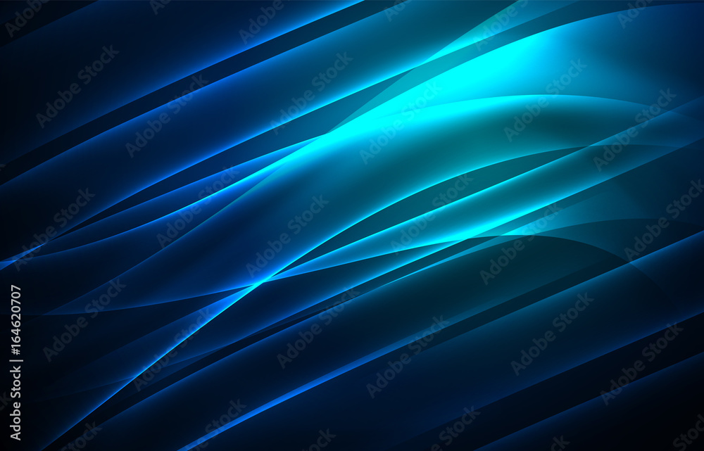 Fototapeta premium Vector polar lights concept background