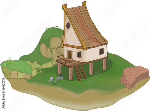  Illustration Old  House for a Computer Game