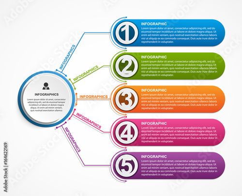Infographic design organization chart template for business presentations or information banner.