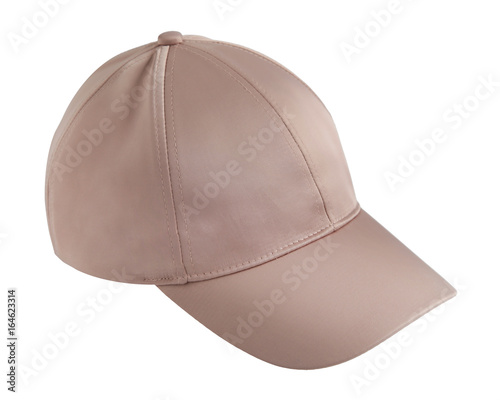 Pale pink cap isolated on white