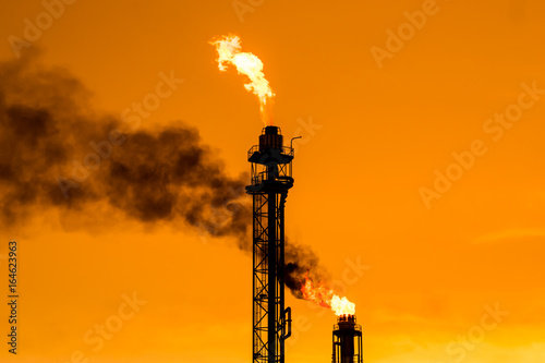 Burning chimney
