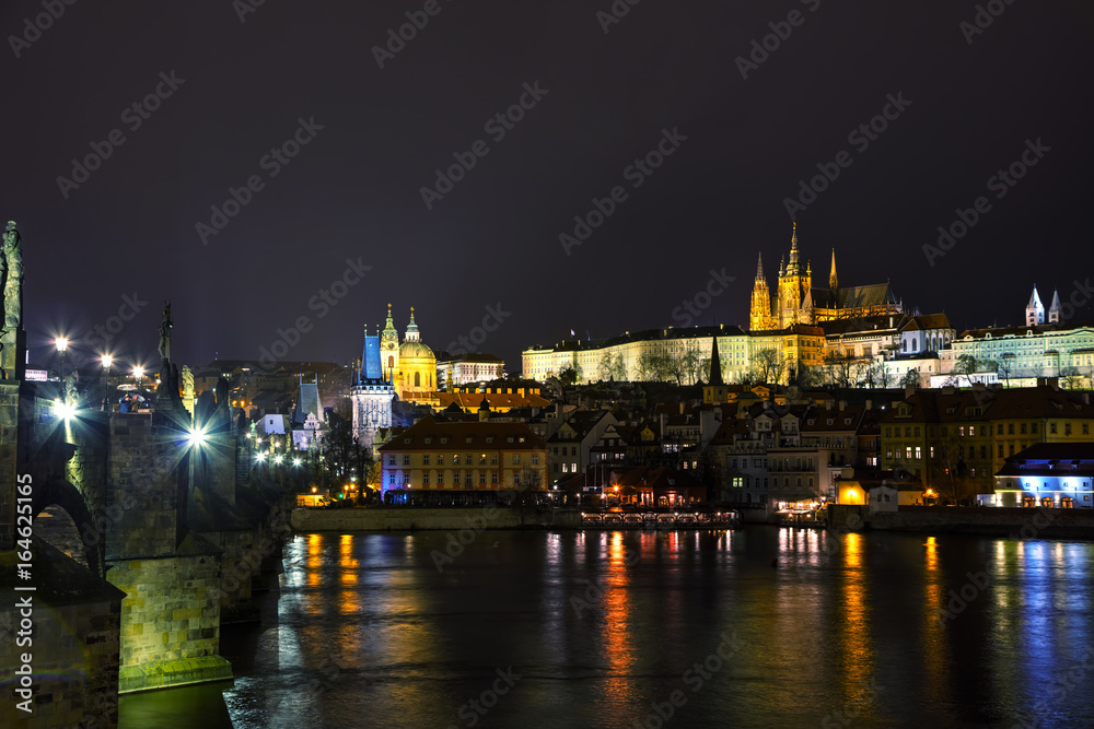 Old Prague cityscape overview