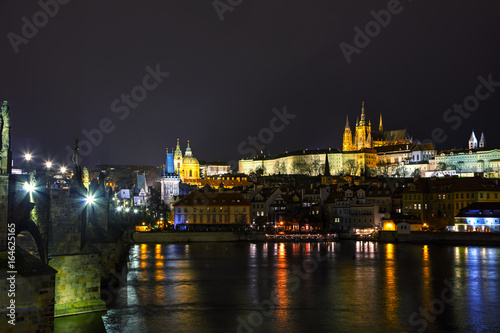 Obraz na płótnie Old Prague cityscape overview w salonie