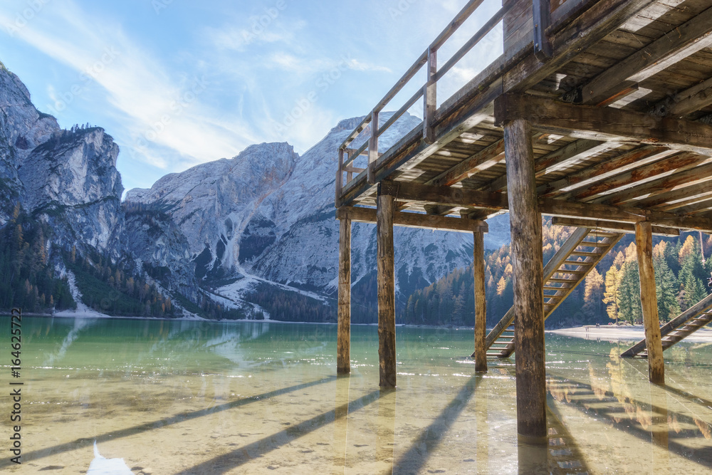 Lago di Braies pontoon