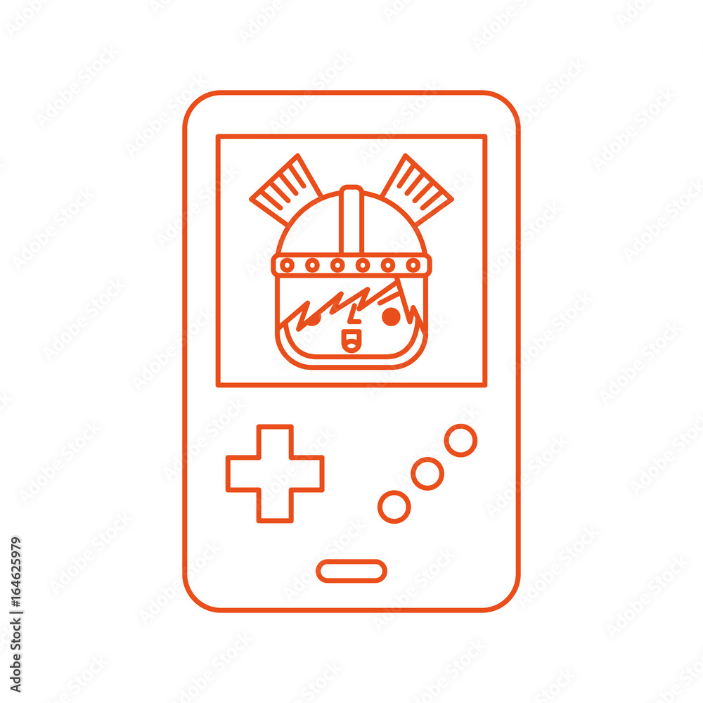 Portable video game console vector illustration design