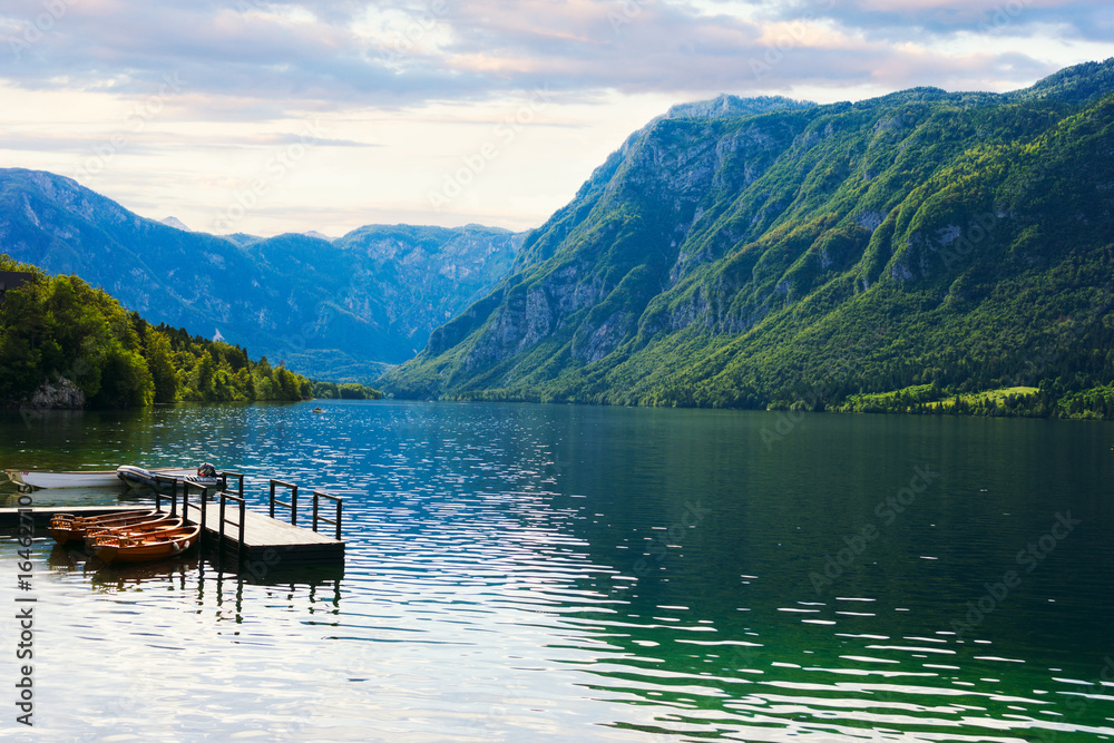 Beautiful Bohinj lake. Slovenia