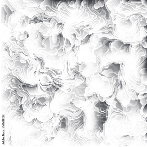 White clouds undulatus asperatus vector background. Thick choking smoke backdrop. Gray ash and steam from an erupting volcano texture illustration.