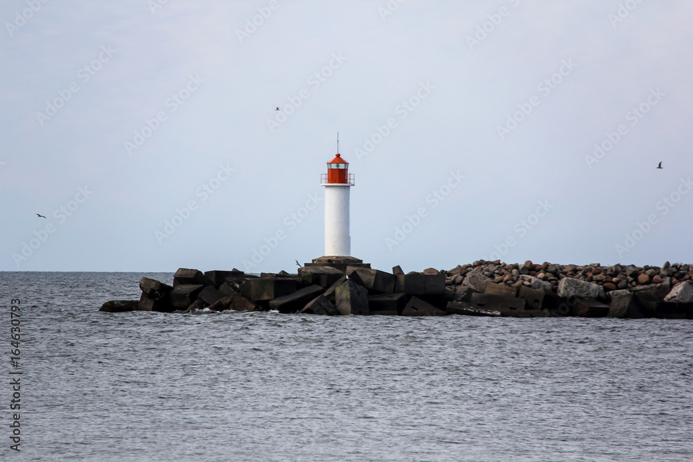 Sea lighthouse in ventspils,Latvia