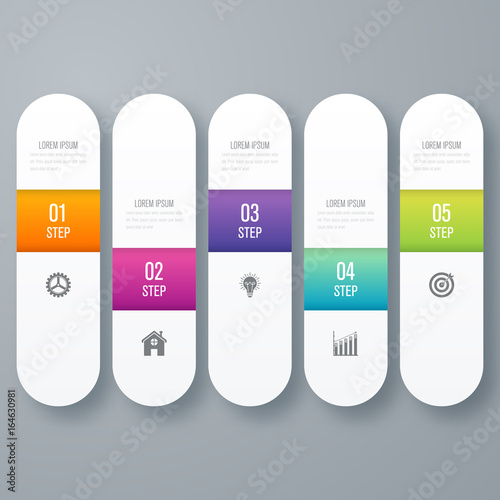 Vector illustration infographic five options