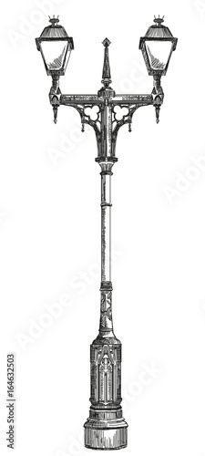 Hand drawing street lamp