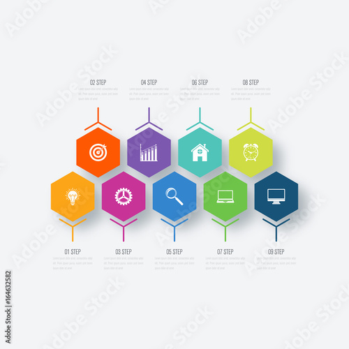 Vector illustration infographics nine options