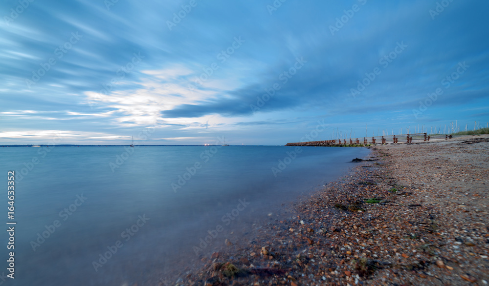 Early nightfall at Yarmouth on the Isle of Wight, UK. Early nightfall at Yarmouth on the Isle of Wight, UK.