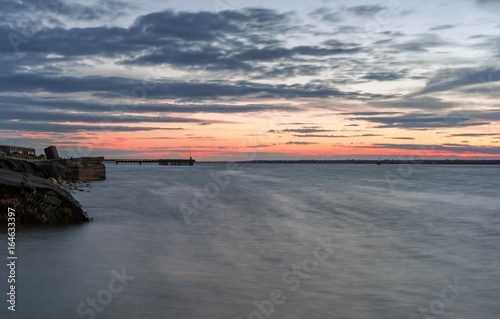 Photo Early nightfall at Yarmouth on the Isle of Wight, UK.