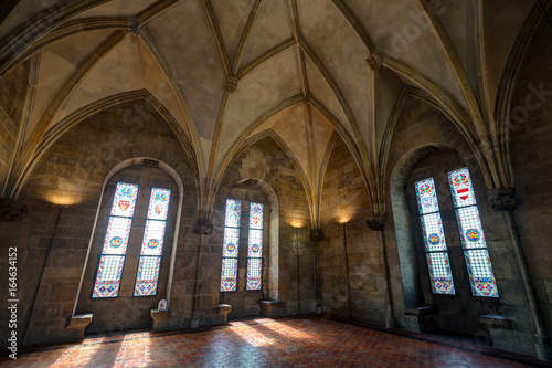 Photography Empty room at the Gothic style Powder Tower in Prague, Czech Republic
