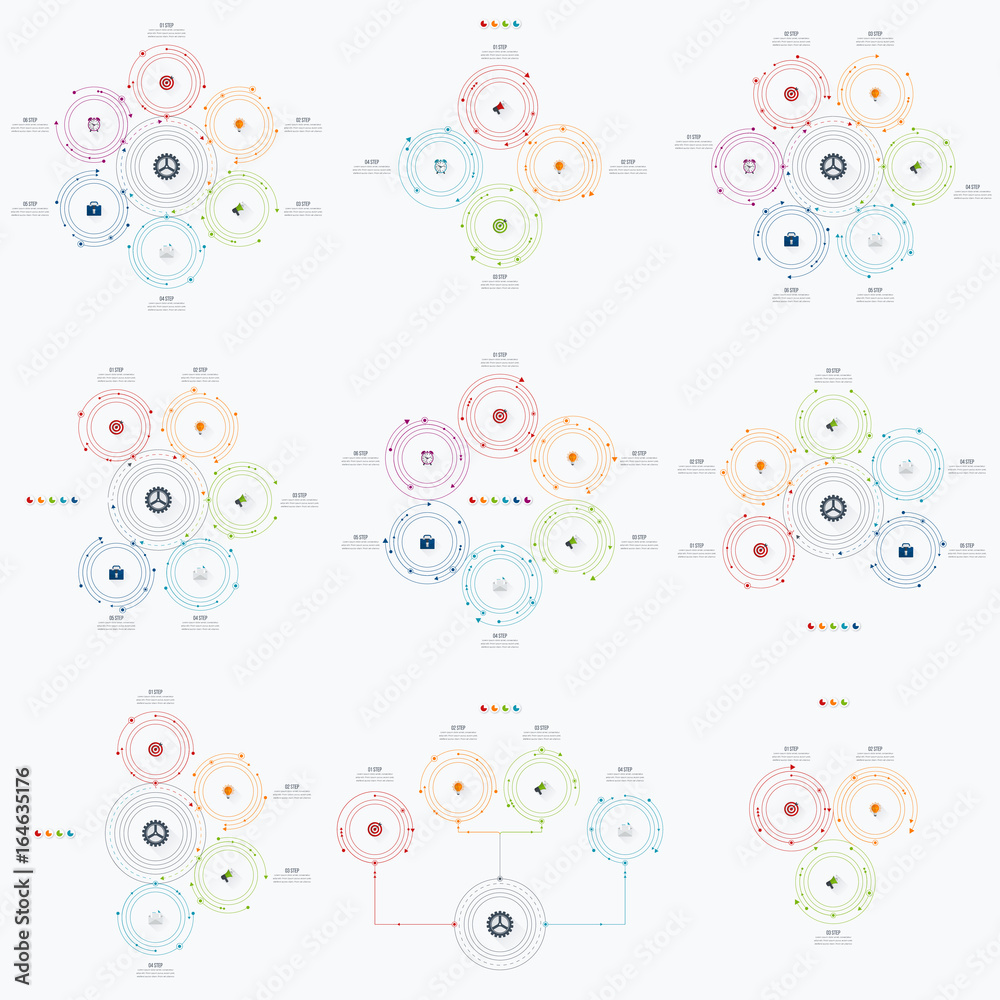 Set with infographics Set with infographics