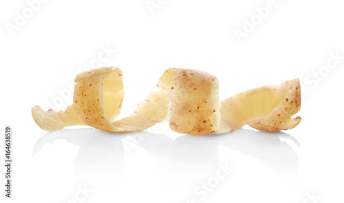 Potato skin isolated on white