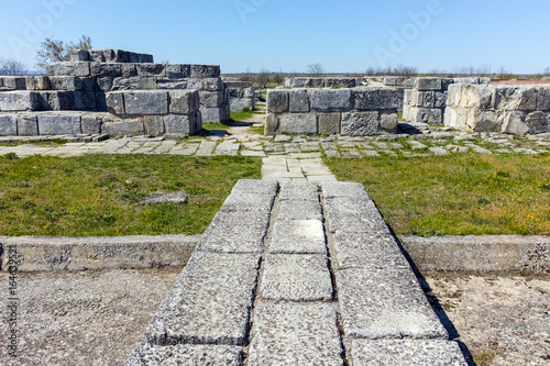 Ruins of The capital city of the First Bulgarian Empire Fortress Pliska, Shumen Region, Bulgaria