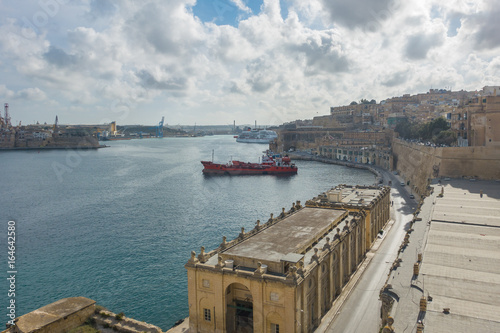 View of Valletta waterfront and Upper Barrakka Gardens, Malta photo