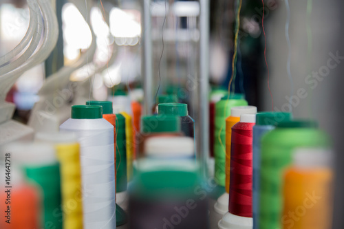 Abstract soft focus blur of embroidery thread for background use