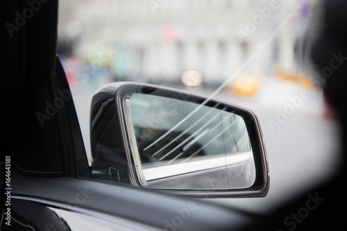Rear view vehicle reflections background shallow depth of field © movieaboutyou