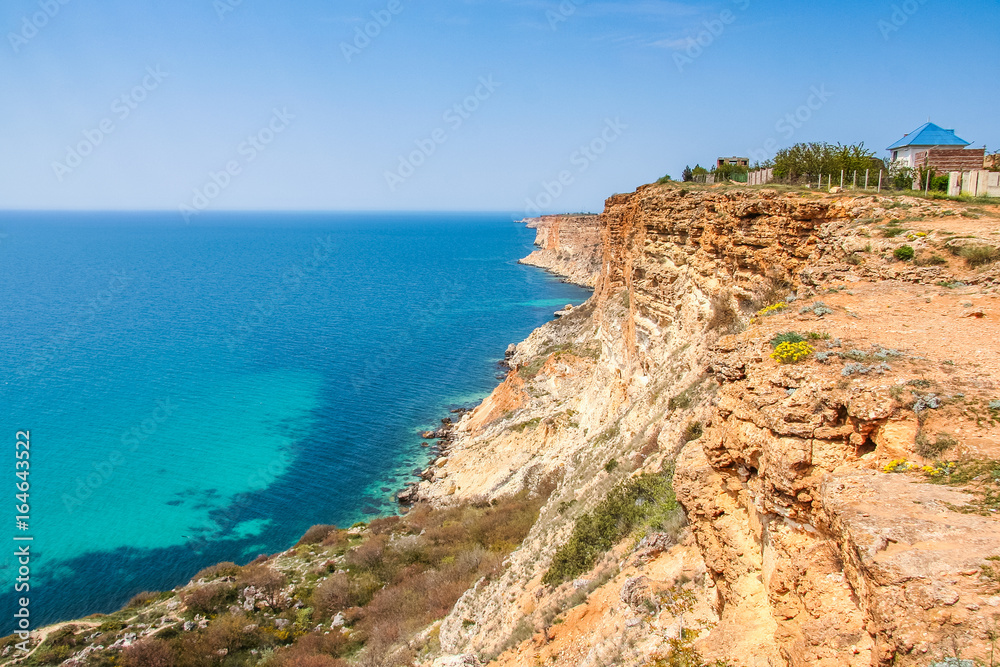 The coast of the Black Sea near Cape Fiolent The coast of the Black Sea near Cape Fiolent