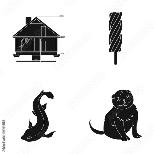 building, recreation, entertainment and other web icon in black style. tail, wool, care, icons in set collection.