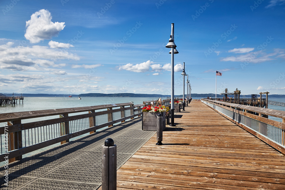 Restored Old Town Dock on Rushton Way in Tacoma's Commencement Bay