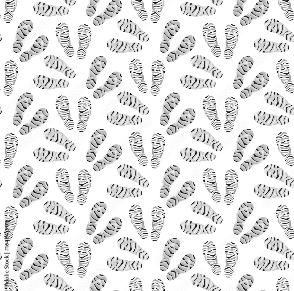 Footprints of shoes seamless pattern. Traces of footwear endless background. Shoes repetitive texture. Vector illustration Footprints of shoes seamless pattern. Traces of footwear endless background. Shoes repetitive texture. Vector illustration