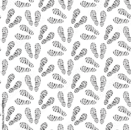 Footprints of shoes seamless pattern. Traces of footwear endless background. Shoes repetitive texture. Vector illustration