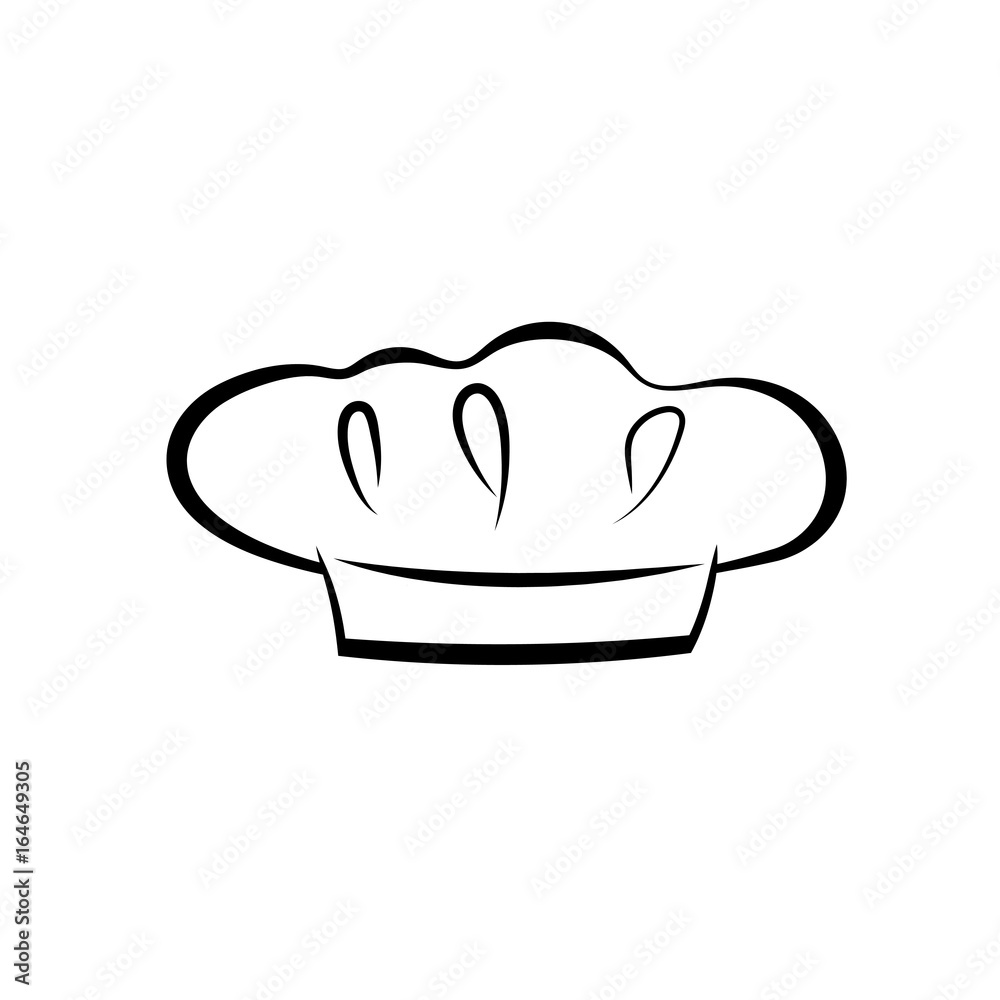 hat chef icon on white background hat chef icon on white background