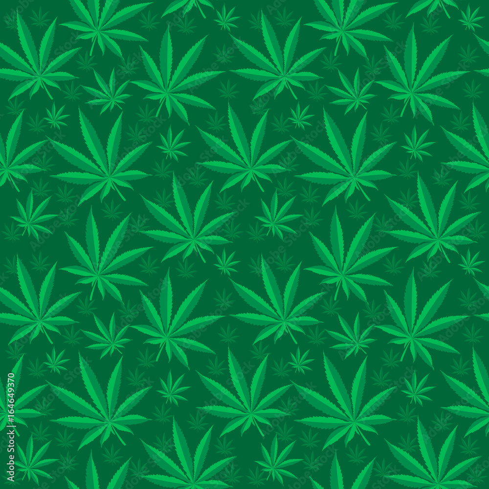 Marijuana seamless pattern. Cannabis is an endless texture. Medical hemp repeating background. Vector illustration Marijuana seamless pattern. Cannabis is an endless texture. Medical hemp repeating background. Vector illustration