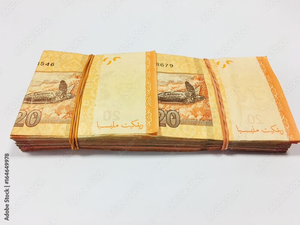 Malaysia Currency MYR Stack Of Ringgit Malaysia Bank Note With malaysia-currency-myr-stack-of-ringgit-malaysia-bank-note-with
