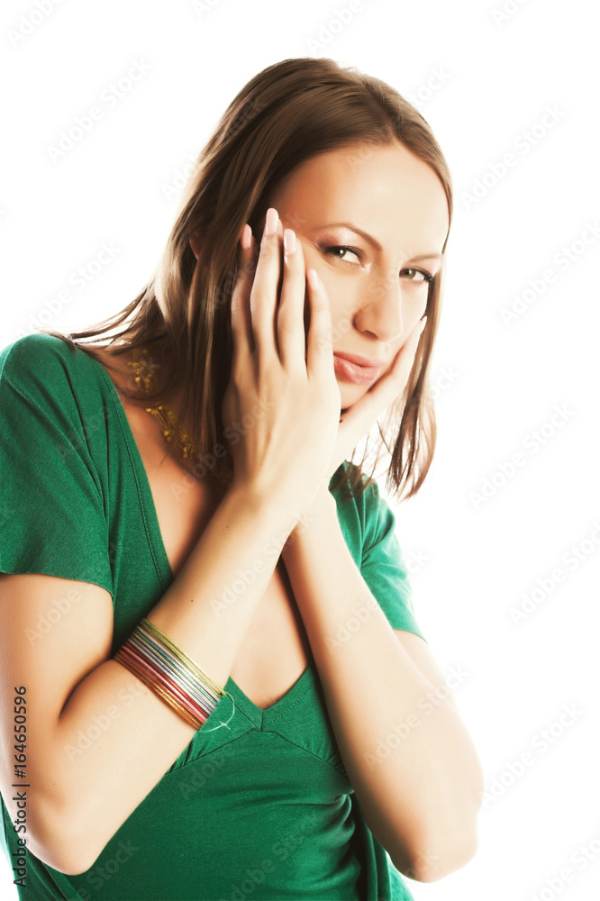 Woman in green Woman in green