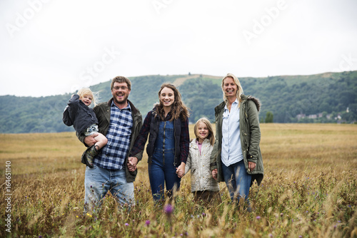 Family Generations Parenting Togetherness Field Nature Concept