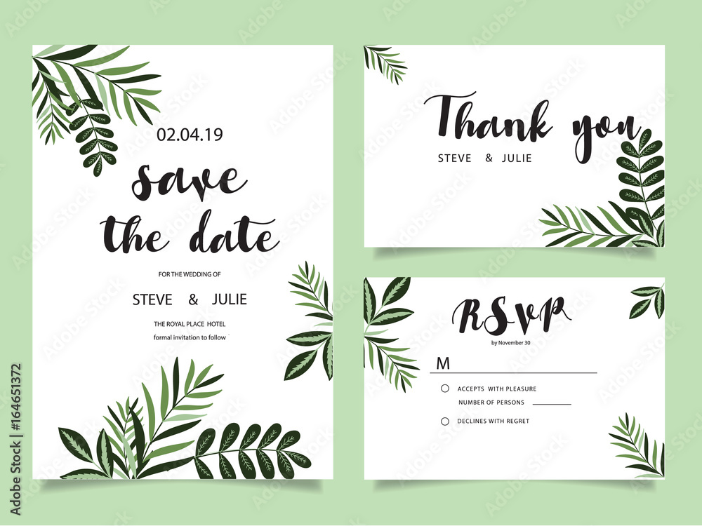 Obraz wedding template and elements