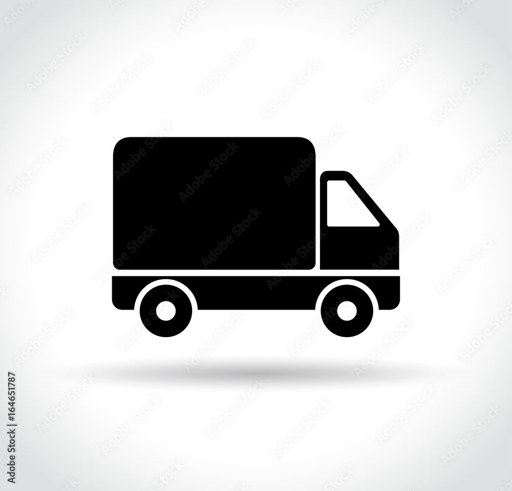 truck icon on white background truck icon on white background