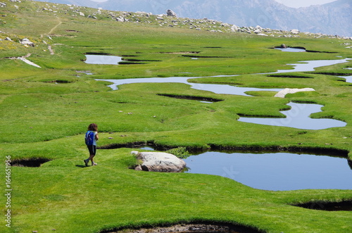 Obraz na płótnie Trekking in Corsica: Bergeries de I Pozzi w salonie