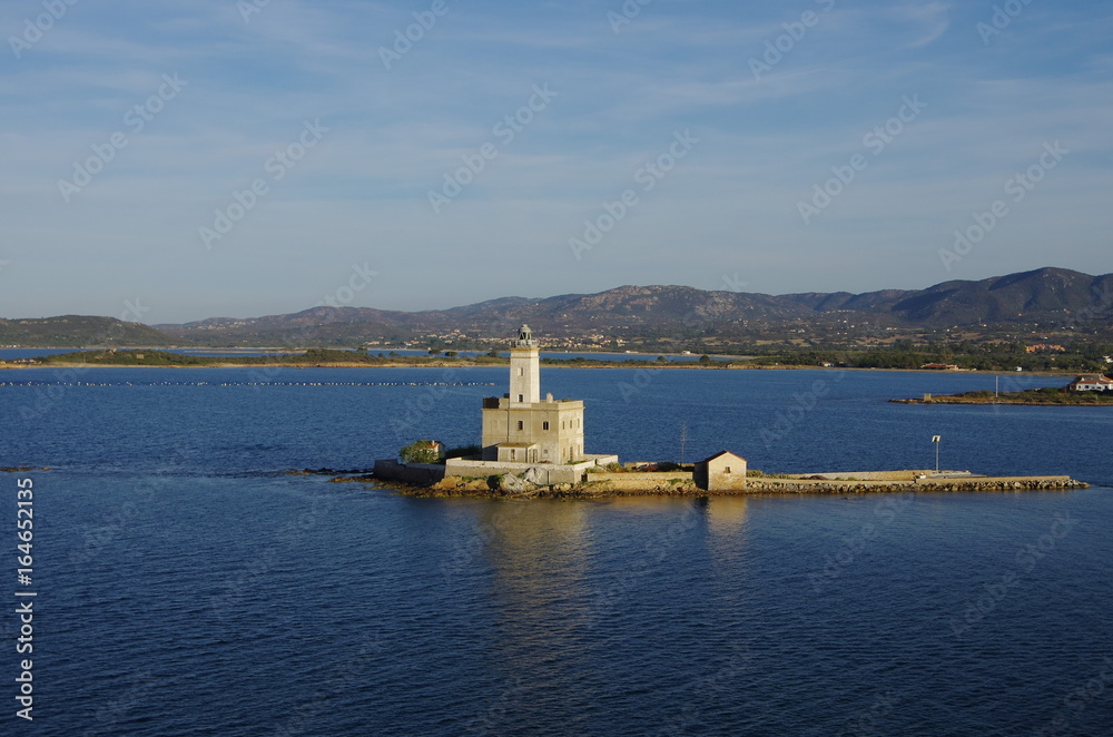 The lighthouse at the entrance of Olbia's gulf