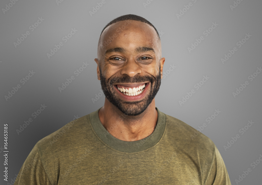 Man Smiling Happiness Carefree Emotional Expression Concept Man Smiling Happiness Carefree Emotional Expression Concept