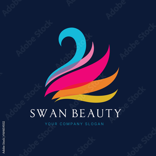 Swan Vector Logo Template 