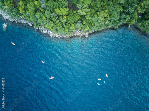 Kayaking adventure above view